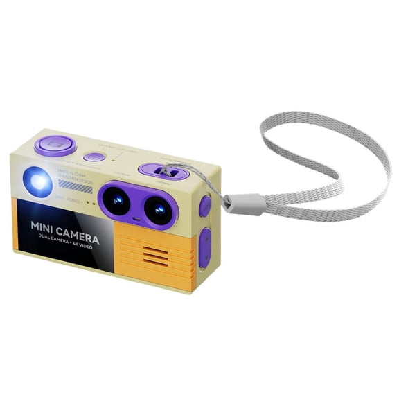 G9 Dual-Lens 4K Thumb Camera 500W Pixel Mini Pocket with Filters, Portable Student Camera for Travel, 1.97 Screen, Type-C (No Memory Card Included)