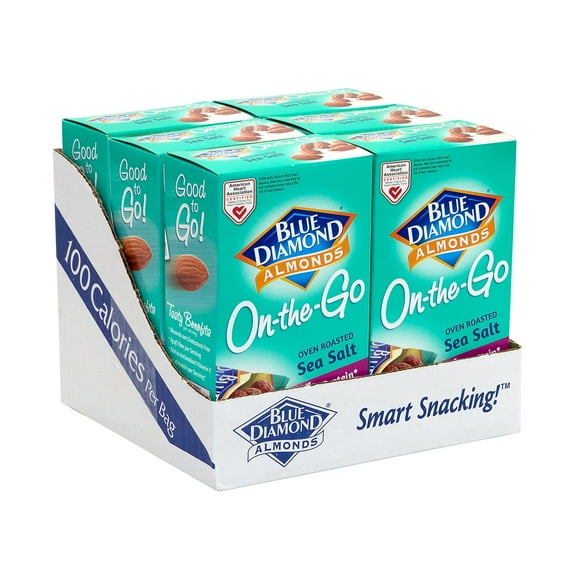 Blue Diamond Roasted Sea Salt Almonds 0.625 oz. 7 Bags/Pack 6/Pack (220-00794)
