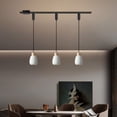 thumbnail image 7 of Kiven H-Type Track Lighting, 3-Light Modern Halo Track Pendant Light with Ceramic Lampshade, Track Light Pedant Adjustable Length, E26 Socket, 7 of 7