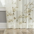 thumbnail image 3 of No. 918 Margot Botanical Print Sheer Rod Pocket Curtain Panel, 50"W X 63"L, Gold, 3 of 5