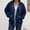 Navy hooded thumbhole jacket women a1, variant on thefmos Women's Hooded Zip Up Jacket with Pocket Thumbhole Cuffs Drawstring Solid Color Casual Sporty Coat Fashion Fall Outfit, Army Green 2XL