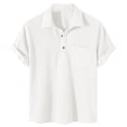 thumbnail image 1 of Ketyyh-chn99 Polo pour Homme Coupe Classique Chemises pour Hommes 2024 Manche Courte Col Rond Tunique Ligne A Blouse Mode Blanc,m, 1 of 3