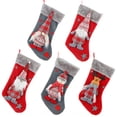 thumbnail image 2 of Calcetín navideño grande sin rostro para hombre mayor decoración navideña muñeco de hombre del bosque nórdico calcetín rojo bolsa de regalo tipo B ANGGREK  Otros, 2 of 8