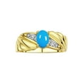 thumbnail image 1 of RYLOS Rings for Women 14K Yellow Gold Angel Wing Birthstone Ring 7X5MM Gemstone &  Diamonds June Turquoise Jewelry for Women Gold Rings For Women Size 10, 1 of 6