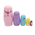 thumbnail image 3 of Muñeca Apilable, 5 Capas, Muñecas Anidadas, Matryoshka De Madera, Muñecas Anidadas Rusas, 3 of 9
