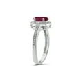 thumbnail image 4 of JewelersClub Ruby Ring Birthstone Jewelry – 2.00 Carat Ruby 0.925 Sterling Silver Ring Jewelry with White Diamond Accent – Gemstone Rings with Hypoallergenic 0.925 Sterling Silver Band, 4 of 4