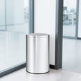 thumbnail image 5 of Stainless Steel Trash Can with Lid, 13 Gallon/18.5 Gallon Swing Top Garbage Can with Removable Inner Bucket, Round Waste Container Recycling Bin for Kitchen, Office, Silver, 5 of 7