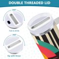 thumbnail image 3 of Yayeee 40oz Stainless Steel Tumbler with Straw and Handle Double-Wall Insulated Travel Water Bottle, Geometric Circle, 3 of 8