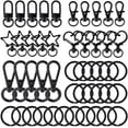 thumbnail image 1 of Kit para hacer llaveros con cierre de langosta negro de 25 piezas con 25 anillas divididas, 1 of 5