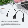 thumbnail image 2 of 2pcs Adaptateur de Terminal de Port USB OTG Cable Convertisseur de Terminal de Port USB Noir, 2 of 7