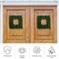 thumbnail image 4 of Set of 2 Wreaths - 16.5-Inch Square Artificial Boxwood Spring, Summer, Winter, or Fall Wreaths - Outdoor/Indoor Decor for Front Door, 4 of 10