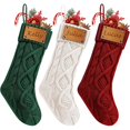 thumbnail image 1 of wonima02 Personalized Christmas Stockings with Name Custom Christmas Stockings 18" Large Knitted Xmas Fireplace Hanging Stocking, Customized Christmas Holiday Party Decoration Gifts for Kids Family, 1 of 1