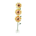 thumbnail image 2 of Carillón de viento con motivo de girasol hecho de , escultura de viento creativa con poste, decoración cálida, turbina de viento de jardín para, 2 of 9