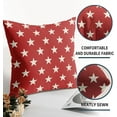 thumbnail image 5 of 4th of July Red Star Pillow Covers 18x18 Set of 2 Patriotic Fourth July Decorative Throw Pillows Outdoor Farmhouse Pillowcases Memorial Day Independence Cushion Case Sofa Couch Bed Decor, 5 of 6