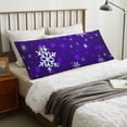 thumbnail image 4 of Fuzoiu Dark Purple Snowflakes Print Body Pillowcase 20x54 in,Long Pillow Case, Microfiber Body Pillow Cover, Soft and Breathable Pillowcase, 4 of 7