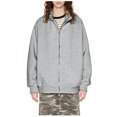 thumbnail image 2 of MKLEKYY Veste Matelassée à Enfiler pour Femmes Automne Cardigan Version Hommes et Femmes Hauts Polyvalents Décontracté Double Fermeture Éclair Tendance, 2 of 5