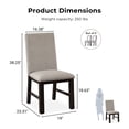 thumbnail image 3 of Furniture of America Monte Transitional Fabric Indoor Side Chairs, Gray (Set of 2), 3 of 7