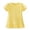 Yellow, variant on Bxsruta Girls' Puffed Sleeves T-Shirt with Ruffle Hem, Soft Breathable Polyester for Party and Casual Wear