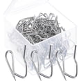 thumbnail image 1 of 120 Pack Crochets à Rideaux Métalliques avec Boîte Transparente 3 par 2,4 cm pour Rideau de Fenêtre, Rideau de Porte et Rideau de Douche (Argent), 1 of 5