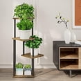 thumbnail image 3 of Plant Stand 4 Tier Indoor Metal Flower Shelf for Multiple Plants Corner Tall Flower Holders for Patio Garden Living Room Balcony Bedroom, Black (4 Tier-Black), 3 of 6