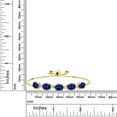 thumbnail image 3 of Gem Stone King 18K Yellow Gold Plated Silver Blue Created Sapphire and White Lab Grown Diamond Tennis Bracelet for Women (8.26 Cttw, Fully Adjustable up to 9 inch), 3 of 3