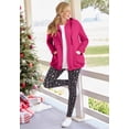 thumbnail image 5 of Woman Within Plus Size Zip Front Hoodie Jacket Long Oversized Fleece Jacket, 5 of 6