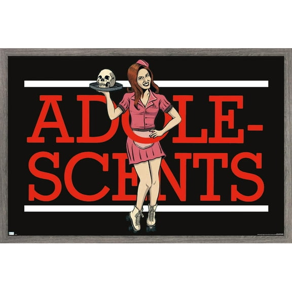 Adolescents - Logo Wall Poster, 14.725" x 22.375", Framed