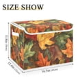 thumbnail image 5 of Yayeee Collapsible Cube Storage Bin with Lid Fabric Closet Decorative Basket with Handles, Colorful Autumn Leaves, 5 of 7