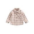 thumbnail image 1 of Inevnen Toddler Flannel Shirt Jacket Plaid Lapel Button Down Shacket Little Boys Girls Shirts Coats, 1 of 8
