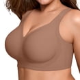 thumbnail image 1 of Bra LetsJoli Supportive Wireless Push Up, cobertura total, café, 1 of 6