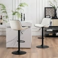 thumbnail image 3 of Kidol & Shellder White Bar Stools Set of 2 Modern Kitchen Island Barstool, 3 of 6