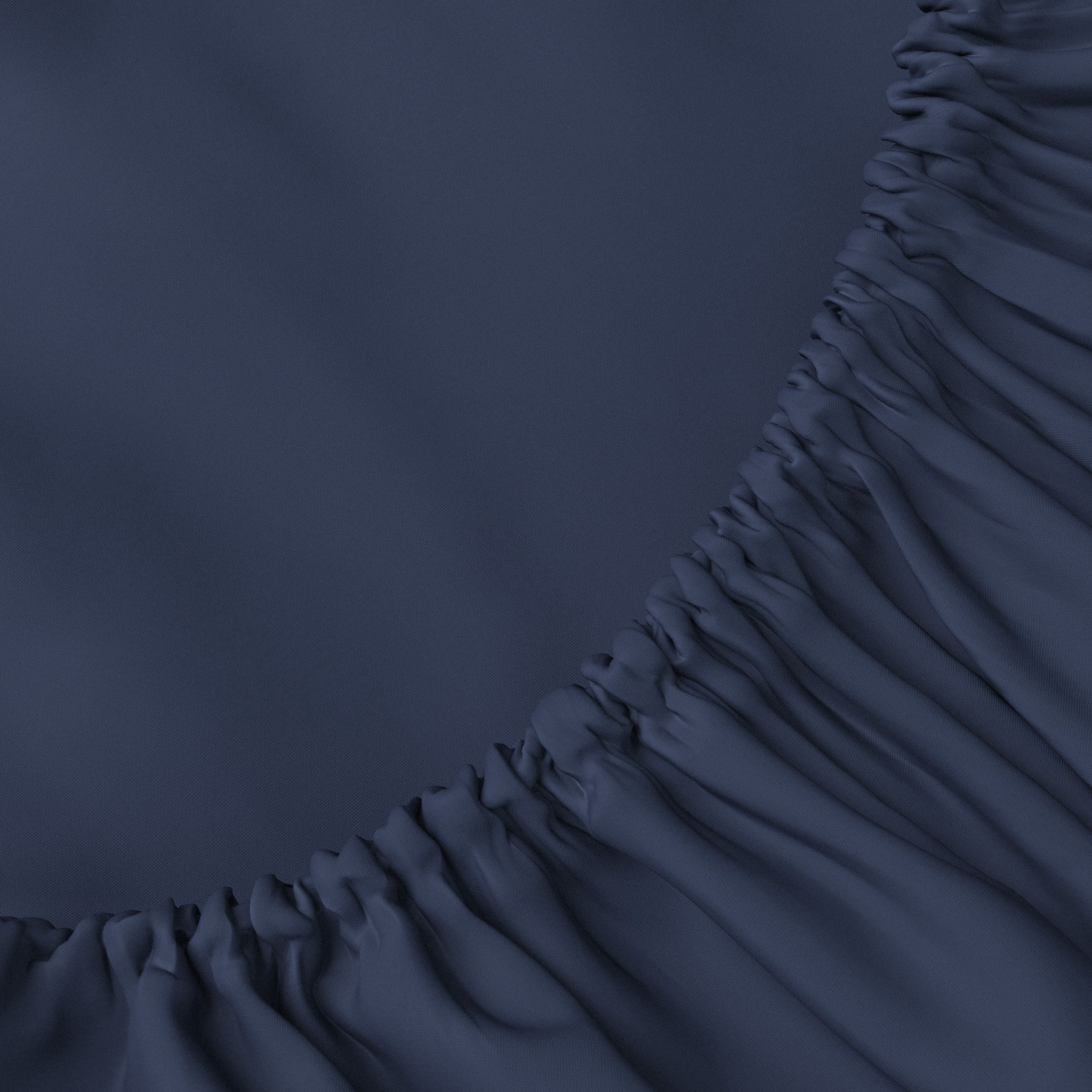 Mainstays Kids Microfiber Bed Sheet Set, Full, Dark Blue, 4 Pieces