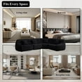 thumbnail image 6 of 123.2 Modern Curved Sectional Sofa Set for Living Room Oversized Cloud Couch Chenille Modular Curved with 4 Pillows Deep Seat No Assembly Required Beige, 6 of 10