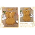 thumbnail image 6 of Bullpiano 2pcs Baby Girls Playsuits Ruffled Bodysuit & Headband Fly Sleeve Romper Jumpsuit Infant Summer Outfits Infant Ruffle Romper, 6 of 7