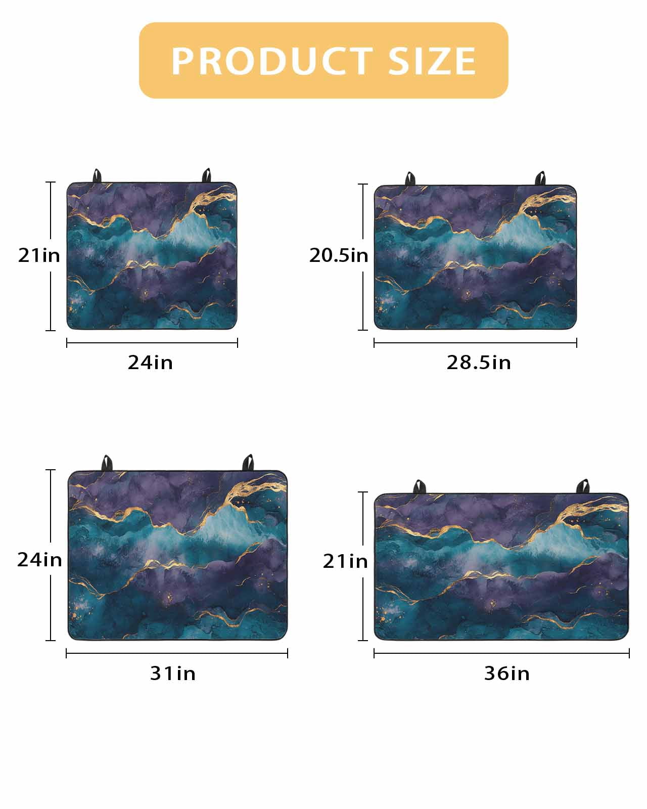 nqOlkjepod Large Induction Cooktop Protector Mat 36"x21", Blue Purple Marble Stove Top Covers for Electric Stove, Modern Abstract Gradient Texture Stove Burner Cover Mats, Glass Top Stove Cover