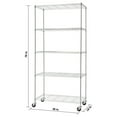thumbnail image 6 of TRINITY BASICS EcoStorage 5 Tier Adjustable Wire Shelving w/ Wheels, Chrome, 6 of 6