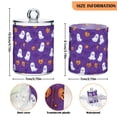 thumbnail image 5 of Yayeee 2 Pack Qtip Holder Bathroom Cotton Swab Canister with Lid Clear Dispenser Set, Halloween Purple Ghosts, 5 of 6