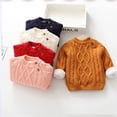 thumbnail image 2 of LNGOOR Baby Boys Girls Sweaters Kid Fleece Thickened Autumn Winter pullover Round Neck Long Sleeves  Wool Clothing Girls Ripped Sweater, 2 of 7