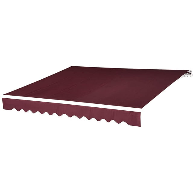 MCombo 12x10 feet Motorized Retractable Awning 6055-12MT (Burgundy ...
