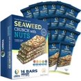 thumbnail image 1 of AMAZIN CHOICES Seaweed Crunch with Nuts Classic Taste - Snack Viet - Vegan Seaweed Snack Bars Packed with Nuts & Seeds | On-the-Go Snacking Perfect for Tasty - 304 grams (16 Bars), 1 of 8