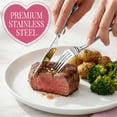 thumbnail image 3 of Paris Hilton 20-Piece Stainless Steel Flatware Set, Service for 4, Dinner Forks, Salad Forks, Dinner Knives, Teaspoons & Dinner Spoons, Silver with Bow Detail, 3 of 8