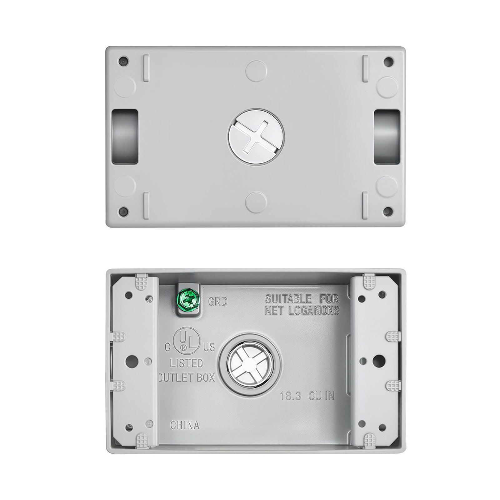 Outdoor Electrical Box,4-Pack,4.5x2.8x2 in,Weatherproof,Fits 1/2"  3/4" Conduit,18.3 Cu In