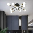 thumbnail image 4 of Modern Ceiling Light Fixture Indoor E27 Base Flush Mount Chandelier for Bedroom, 9 Heads, 4 of 8