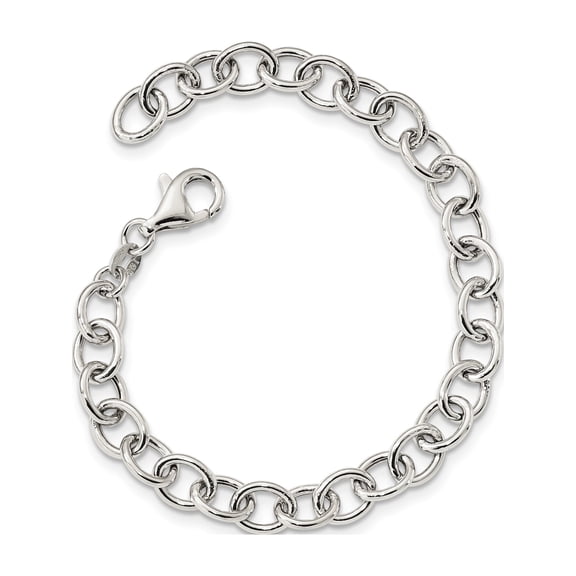 Sterling Silver Cable 6.75mm Bracelet (7.5 X 6.75) Made In Italy qg3357-7.5