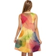 thumbnail image 5 of FcBaudy Robe Sans Manches Col Rond, Robes d'Été pour Femmes, Robes Décontractées Grande Taille Sans Manches Col Rond Imprimé Robe Courte Femme, 5 of 5