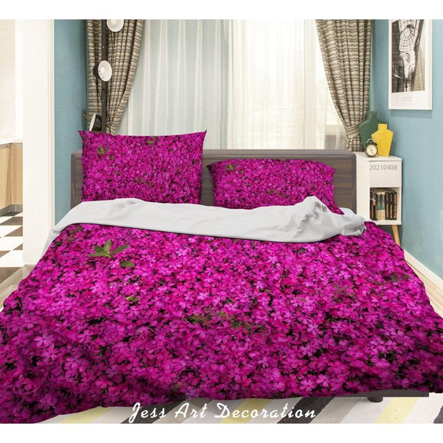 3D Rosa Floral Funda de edredón Set Ropa de cama Set Funda de edredón Fundas de almohada 262