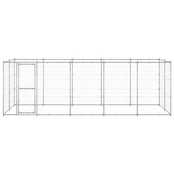 vidaXL Outdoor Dog Kennel Galvanized Steel 130.2 ft²
