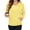 Bright Yellow, variant on Womens Long Sleeve Sweatshirt Casual Fall V Neck Pullover Tops with Pockets,Sizes S-3XL