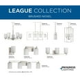 thumbnail image 6 of League Collection Three-Light Brushed Nickel and Etched Glass Modern Farmhouse Foyer Chandelier Light, 6 of 7