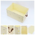 thumbnail image 2 of Unique Bargains Fabric Storage Cube Storage Bin Storage Basket Yellow 21.5*13.5*12in, 2 of 7